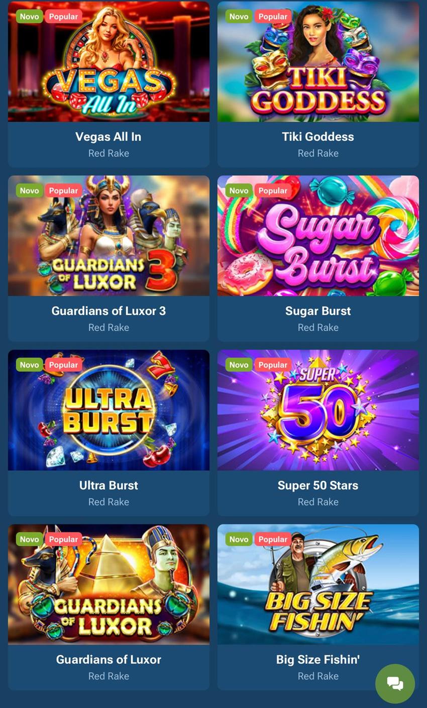 Captura da tela de cassino na 1xbet.