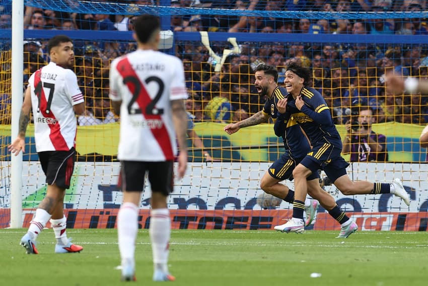Boca Juniors vence o River Plate e garante vaga na Libertadores. (Foto: ALEJANDRO PAGNI / AFP)