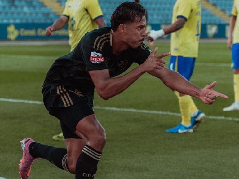 David Sousa comemora gol pelo Casa Pia (Foto: Divulgação/Casa Pia)