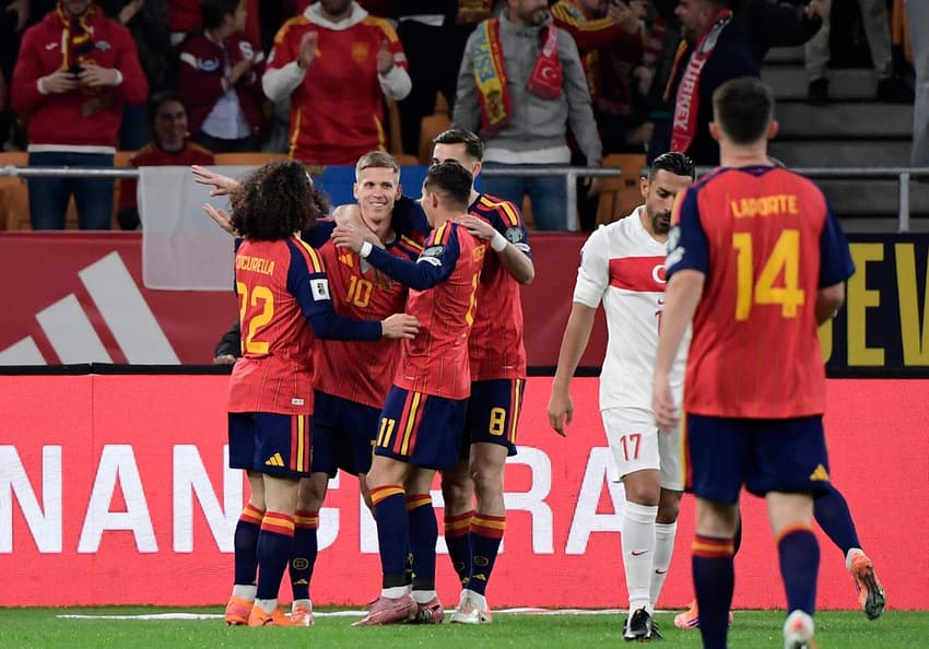 A Espanha se classificou à Copa do Mundo de 2026 (Foto: CRISTINA QUICLER / AFP)