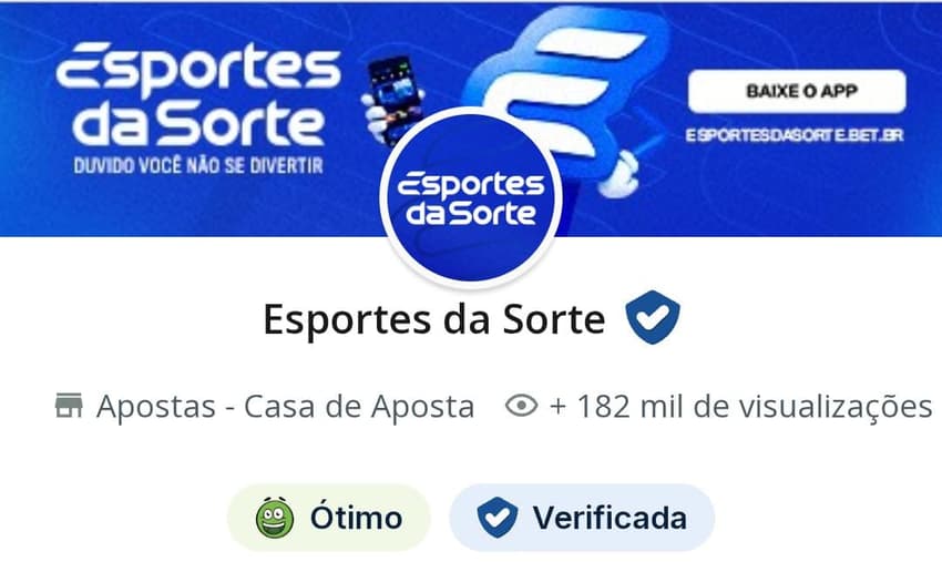 Captura de tela da página do Reclame Aqui da Esportes da Sorte