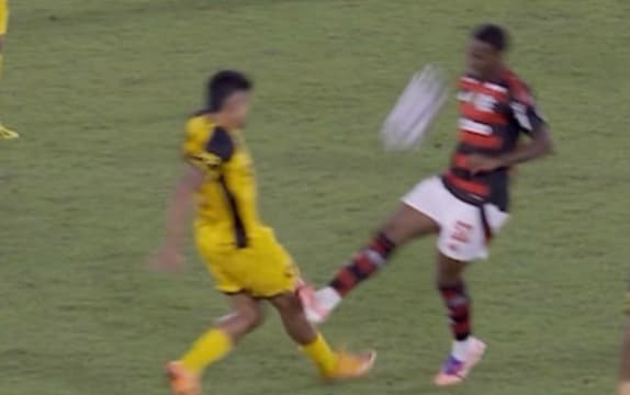 Entrada de Evertton Araújo em Flamengo x Sport (Foto: Reprodução)