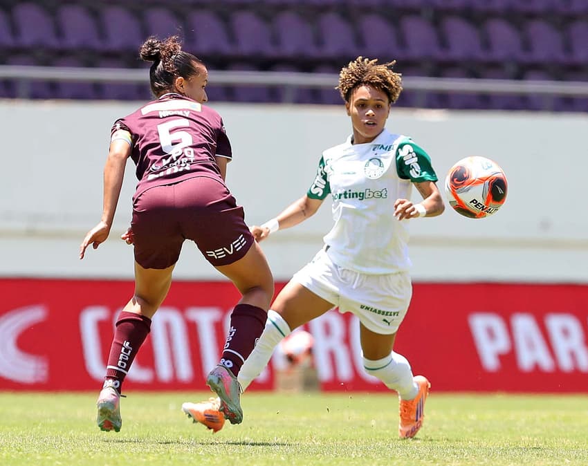 Ferroviária e Palmeiras durante semifinal do Paulistão Feminino. (Foto: Celio Messias/Agência Paulistão)