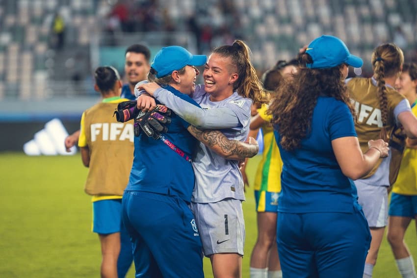 Goleira do Corinthians, Ana Morganti defendeu primeiro pênalti do Brasil contra o Canadá na Copa do Mundo e foi um dos destaques (Foto: Fabio Souza/CBF)
