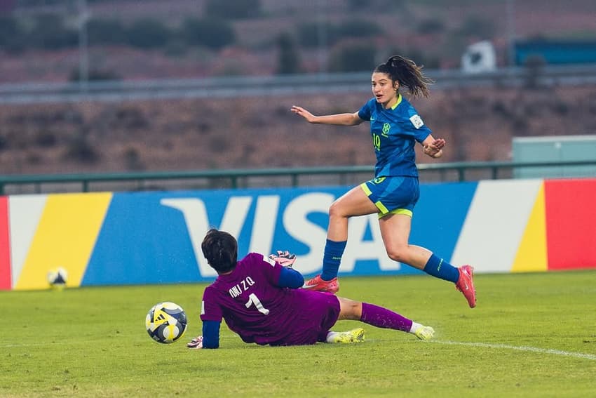 Gi Iseppe, do São Paulo, atuando pelo Brasil. (Foto: CBF/Divulgação)