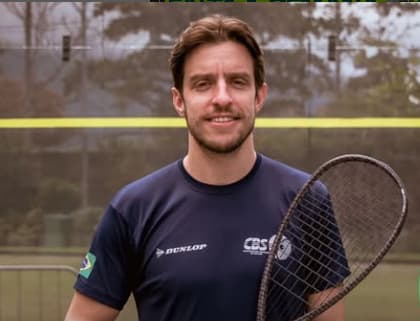 Pedro Mometto é tricampeão brasileiro de squash (Divulgação/CBSquash)