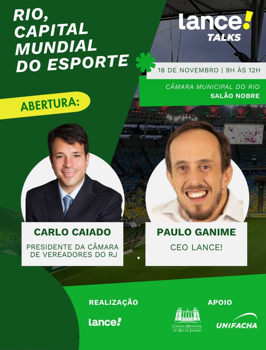 Presidente da Câmara e CEO do Lance! abrirão o evento (Foto: Reprodução)