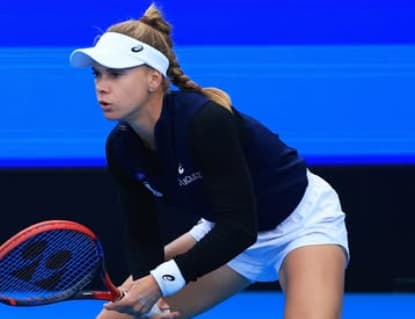 Laura Pigossi na Billie Jean King Cup, em Hobart (Reprodução)