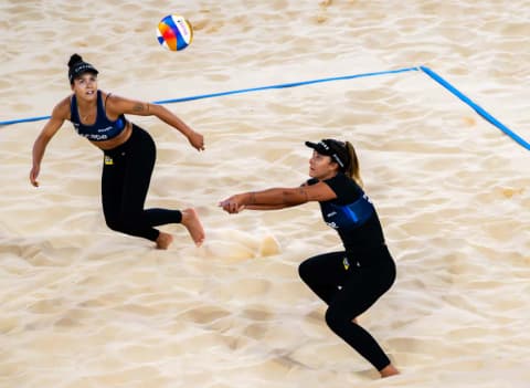 Thamela e Victoria em ação no Mundial de Adelaide, na Austrália (Divulgação)