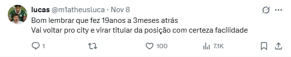 Reação a atuação de Vitor Reis