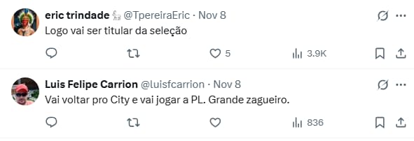 Reação a atuação de Vitor Reis