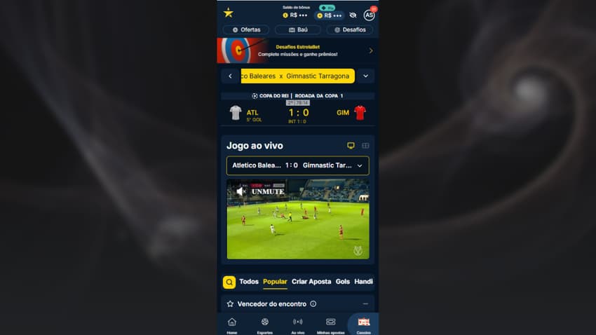 Streaming ao vivo em partida da Copa do Rei na Estrelabet