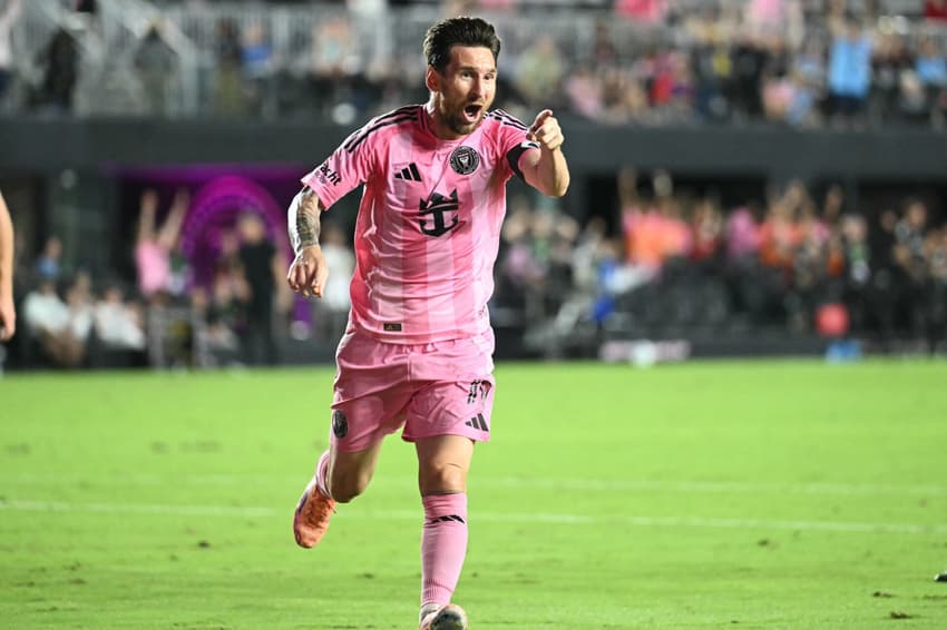 Messi comemora gol diante do Nashville (Foto: Chandan Khanna/ AFP)