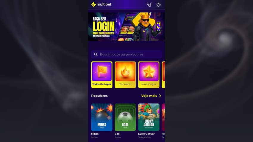 Captura de tela da Multibet, uma das casas de apostas legalizadas no Brasil