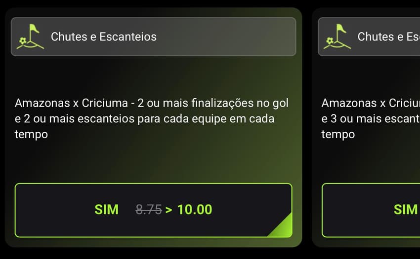  Captura de tela de odds aumentadas na F12 Bet.