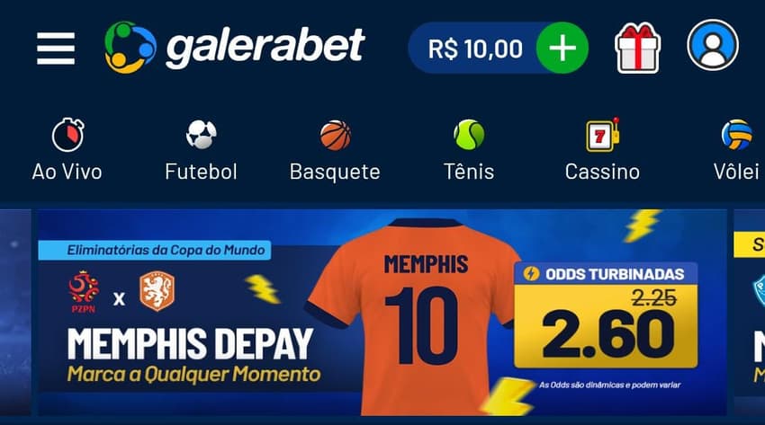 Captura de tela da promoção Odds Turbinadas na Galera Bet