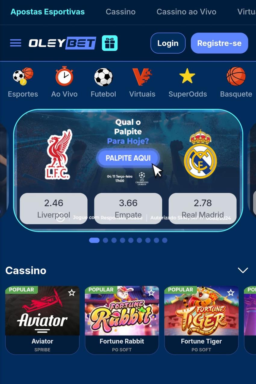 Captura de tela da bet autorizada Oley Bet.