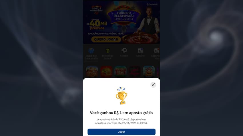Captura de tela da plataforma de 1 real Betnacional com bônus de aposta grátis