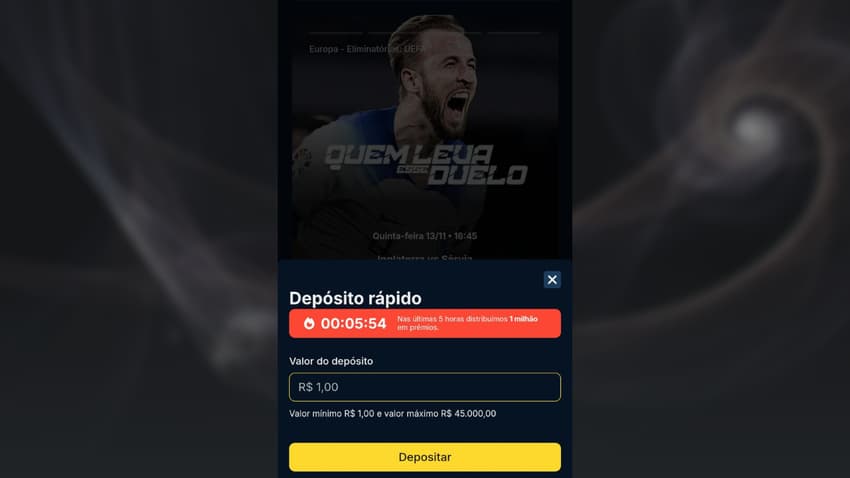 Captura de tela da plataforma de 1 real Estrela Bet