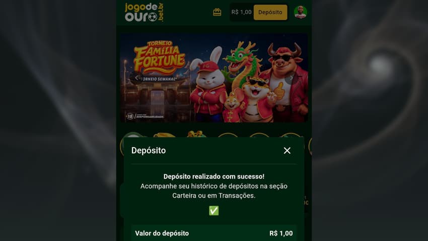 Captura de tela da plataforma de 1 real jogo-de-ouro