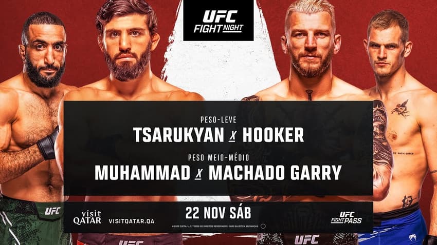 Post oficial para a luta principal do UFC Qatar (Foto: Divulgação/UFC)