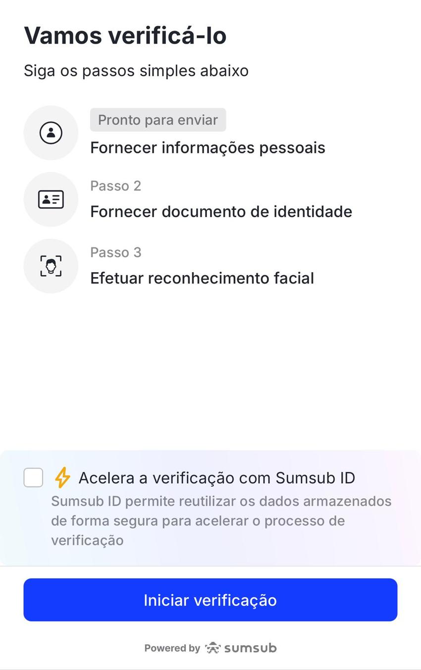 Captura da tela de verificação de identidade na 1xbet.