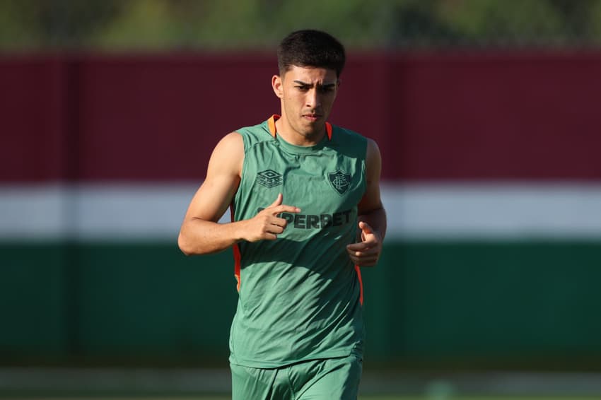 Lezcano em treinamento pelo Fluminense (Foto: Marcelo Gonçalves/Fluminense FC)