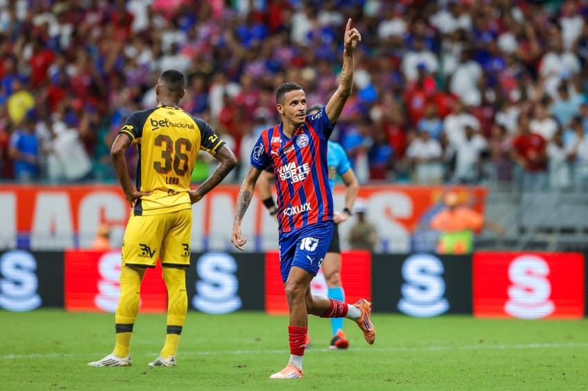 Luciano Juba comemora gol contra o Sport (Foto: Rafael Rodrigues/EC Bahia)