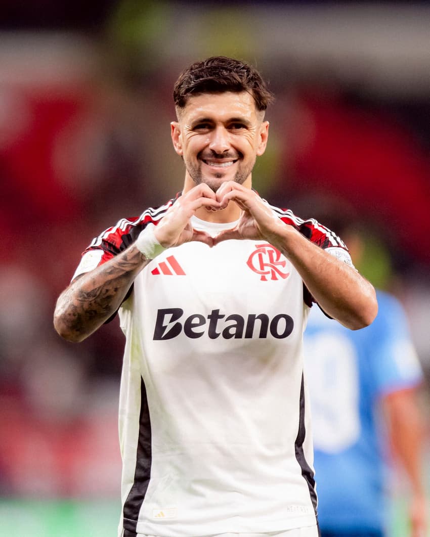 Arrascaeta comemora gol do Flamengo no Mundial de Clubes (Foto: Adriano Fontes/Flamengo)
