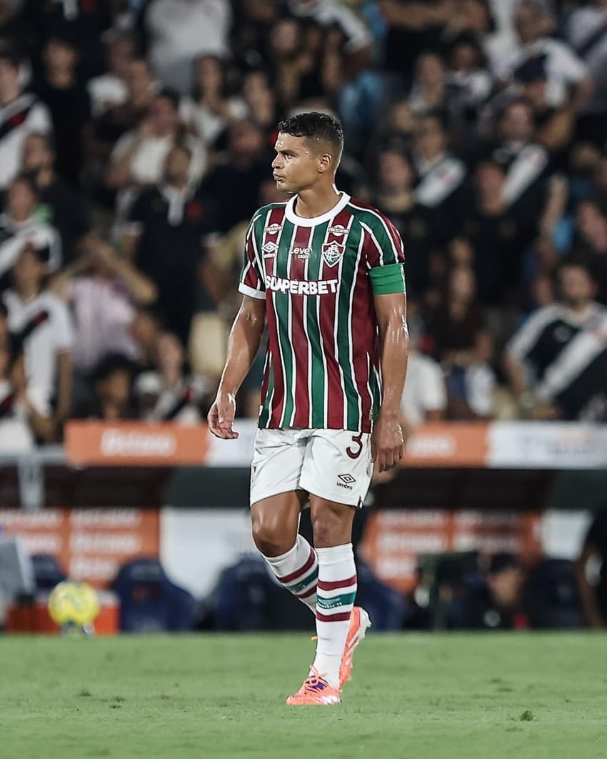 Thiago Silva em ação em Fluminense x Vasco (Foto: Lucas Merçon/ Fluminense)