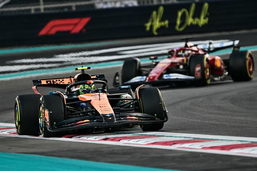 Lando Norris no GP de Abu Dhabi de F1, onde conquistou o título (Foto: Giuseppe CACACE / AFP)