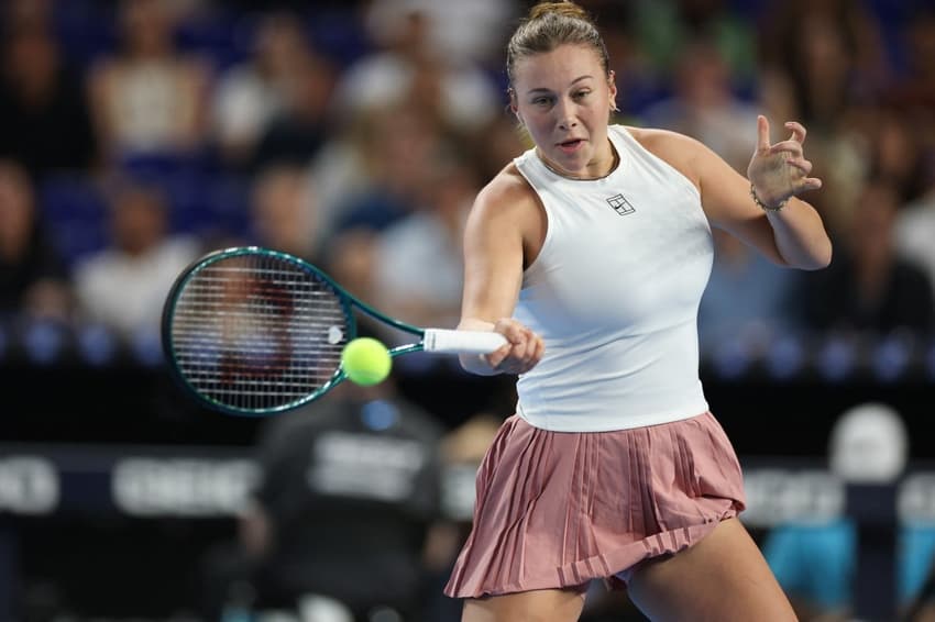 A americana Amanda Anisimova venceu a compatriota Jessica Pegula no Miami Invitational (Foto: Tomas Diniz Santos /AFP)