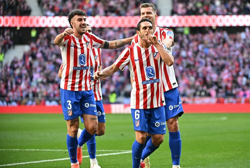 Koke comemora seu gol pelo Atlético de Madrid contra o Valencia (Foto: Javier SORIANO / AFP)
