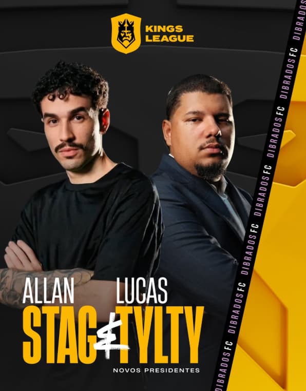 Allan Stag e Lucas Tylty são os novos donos de clube da Kings League Brasil (Foto: Divulgação/Kings League)