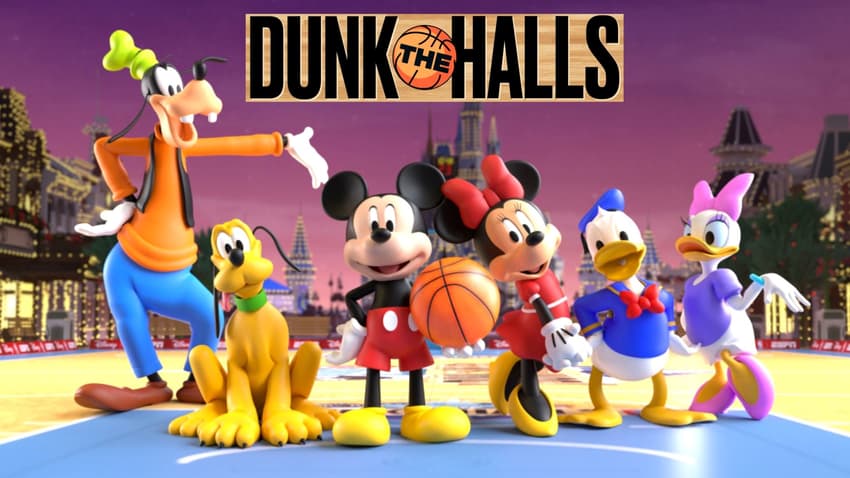 "Dunk the halls" animação especial da ESPN para a rodada de Natal da NBA (Foto:  Divulgação/Redes Sociais)