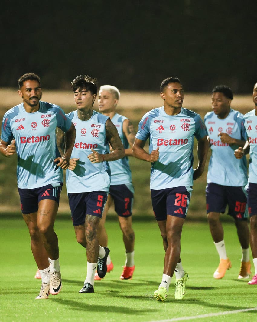 Flamengo treino Catar intercontinental escalção