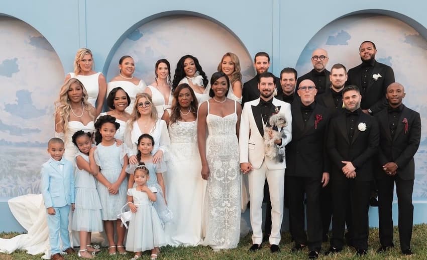 A família Williams em peso no casamento de Venus (Reprodução)