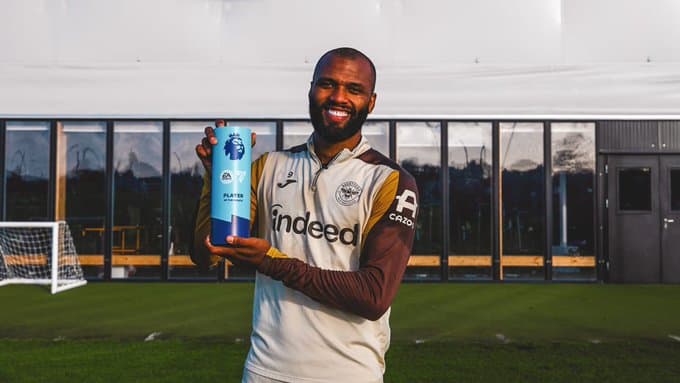 Igor Thiago, do Brentford, foi eleito o melhor jogador do mês de novembro da Premier League (Foto: Divulgação/Brentford)