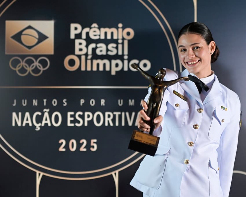 Maria Clara Pacheco foi escolhida a Atleta do Ano no Prêmio Brasil Olímpico 2025 (Foto: Alexandre Loureiro/ COB)