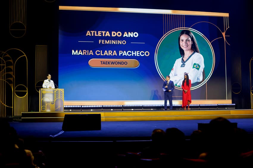 Maria Clara Pacheco foi escolhida a Atleta do Ano no Prêmio Brasil Olímpico 2025 (Foto:<br>Juliana Ávila/COB)