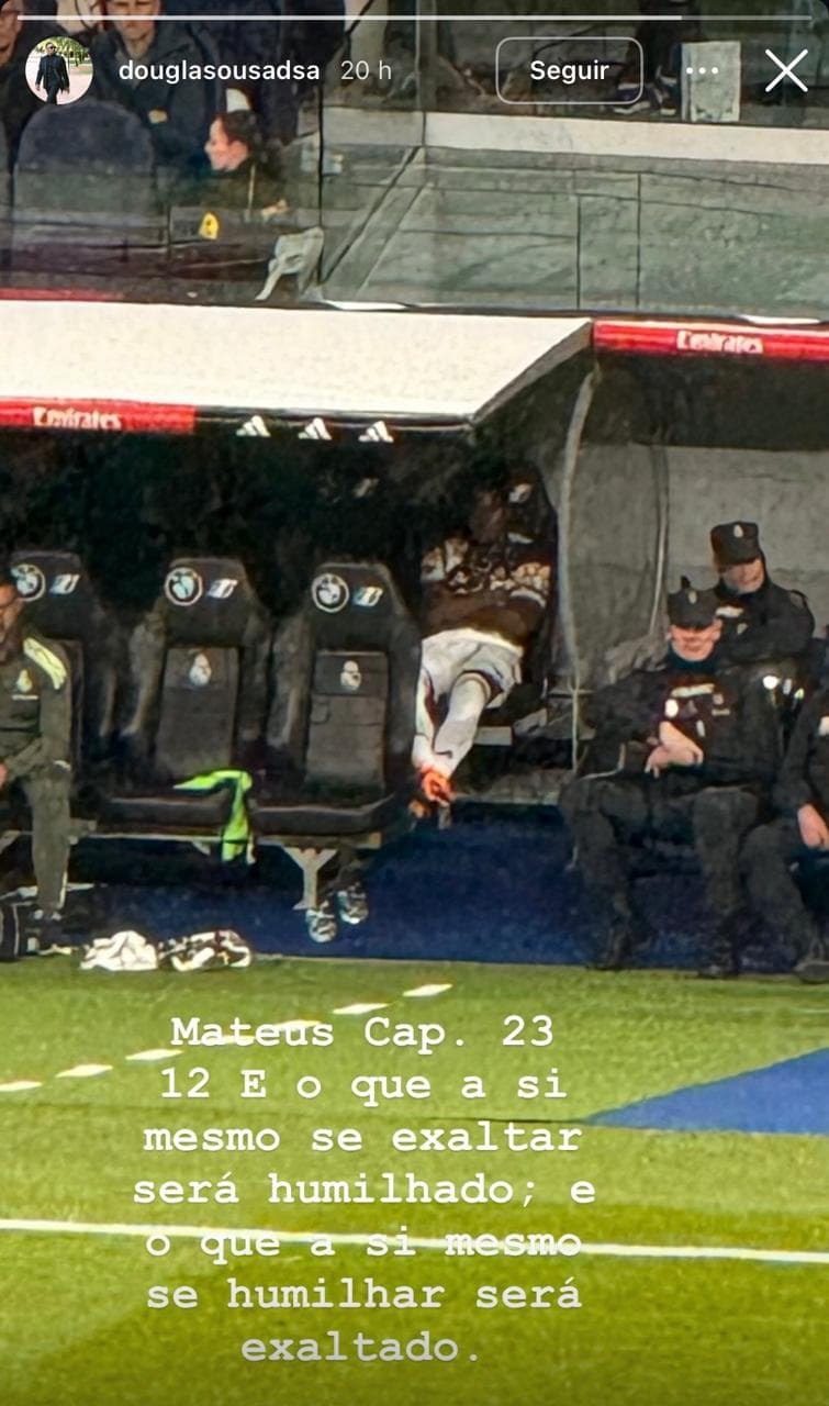 Postagem do pai de Endrick, em redes sociais (Foto: Reprodução/Instagram)