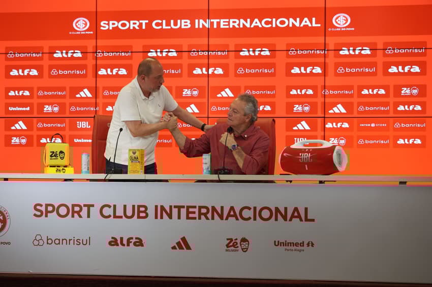 Alessandro Barcellos e Abel Braga, dirigentes do Internacional