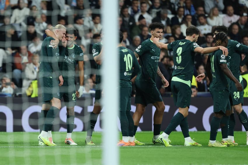 Pela Champions League, o Manchester City venceu o Real Madrid por 2 a 1 (Foto: Thomas COEX / AFP)