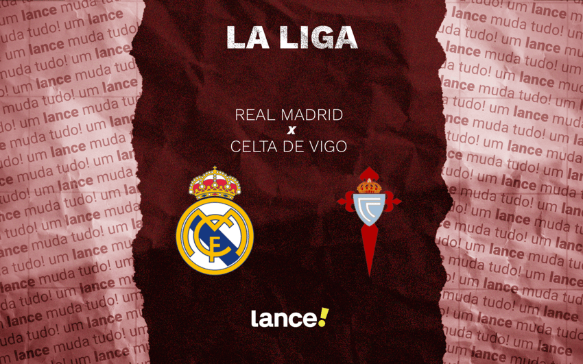 Real Madrid x Celta de Vigo em duelo válido pelo Campeonato Espanhol (Arte: Lance!)