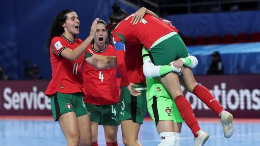 Seleção Portugusa na Copa do Mundo feminina de Futsal (Foto: Divulgação/ Fifa)