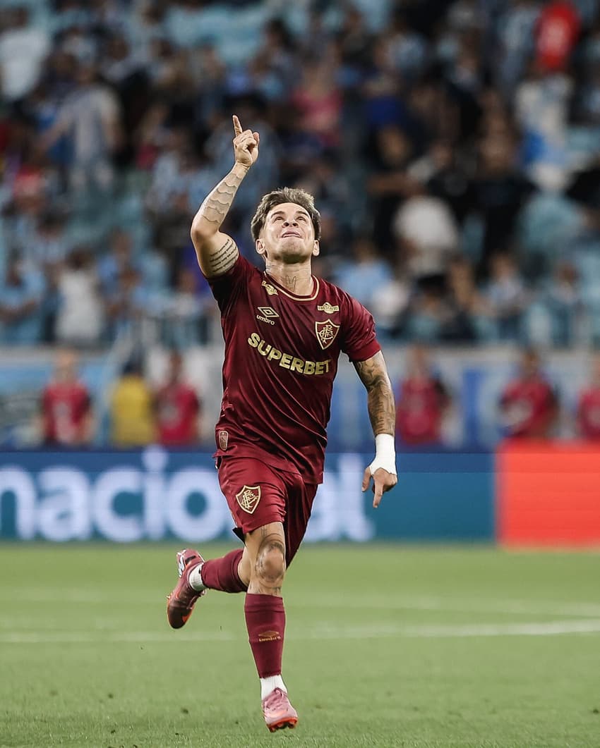 Soteldo comemora seu gol pelo Fluminense