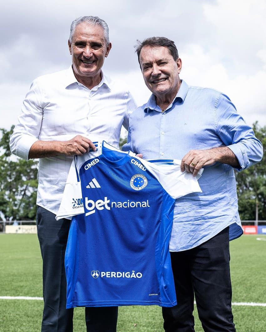 Tite e Pedro Lourenço (Foto: Gustavo Aleixo/ Cruzeiro)