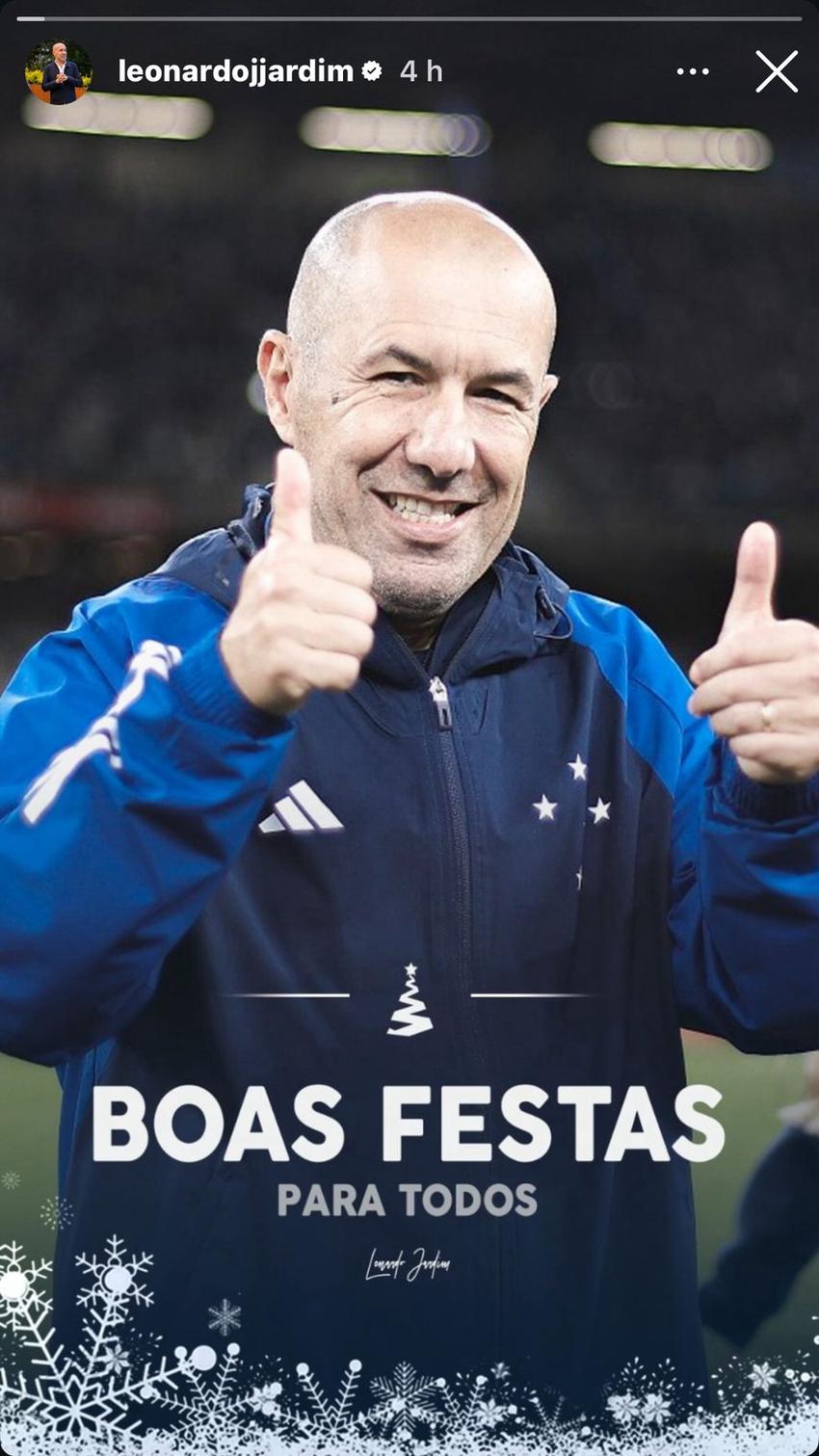 Leonardo Jardim, ex-técnico do Cruzeiro (Foto: Reprodução Instagram)