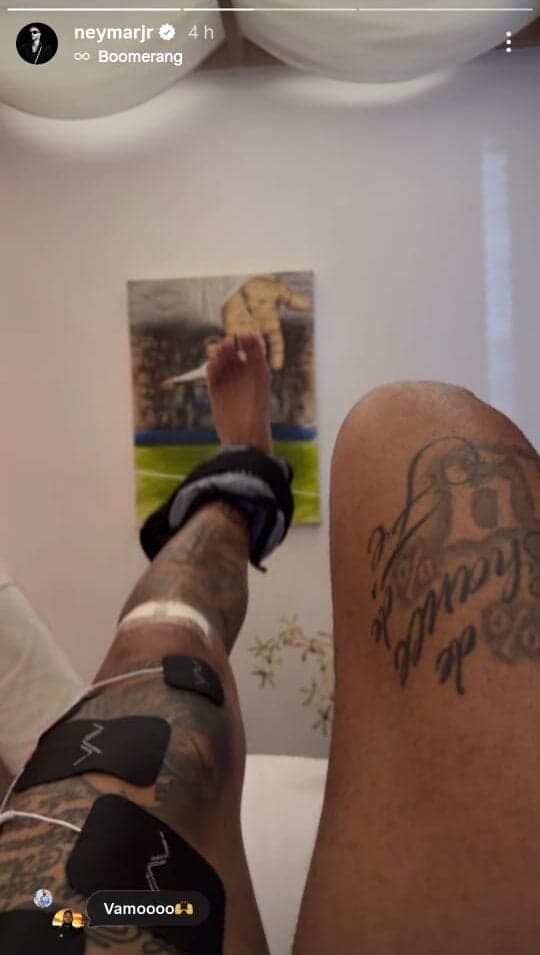 Neymar recuperação com tecnologia de CR7 (Foto: Reprodução Instagram)