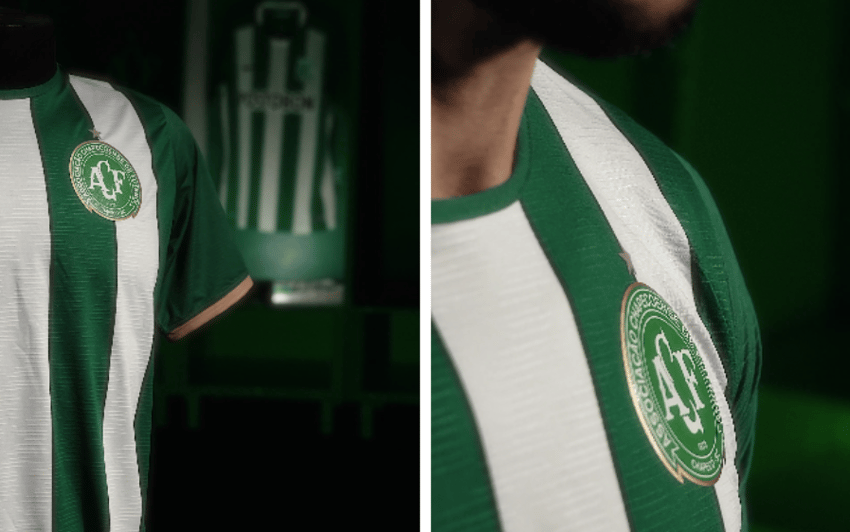 Chapecoense lança novo uniforme. (Foto: Reprodução/X/Chapecoense)